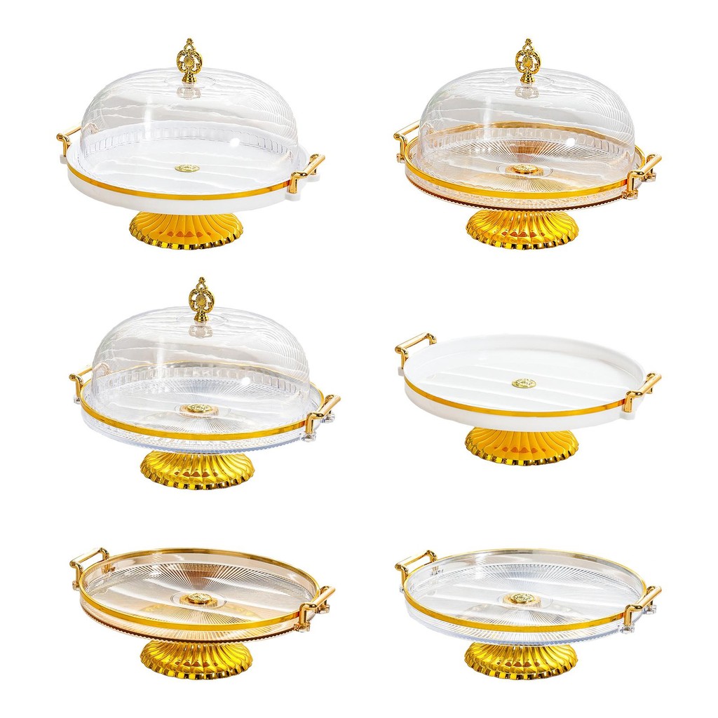 [จัดส่งในพื้นที่] Desert Footed Pastry Display Server Dessert Snack Dish Plate for Cheese Cake
