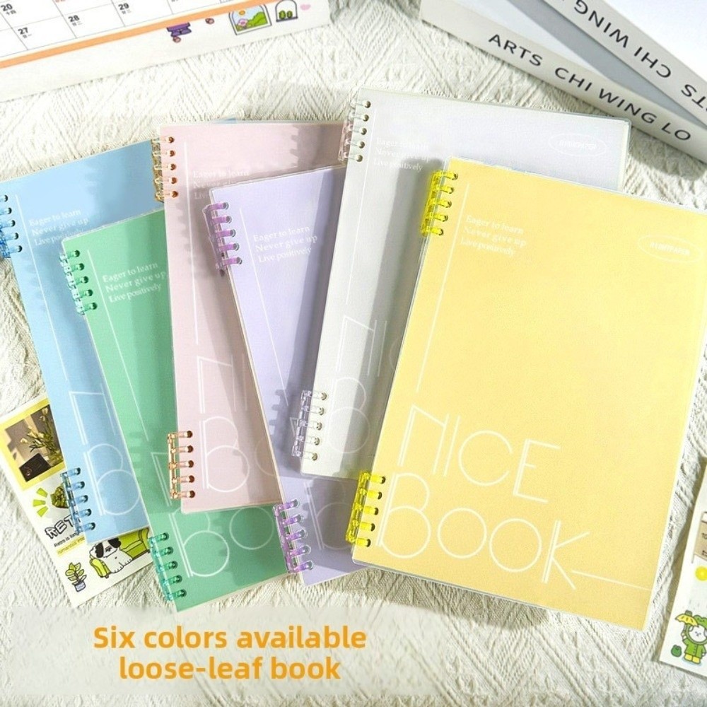 คาอุส‌ สมุดโน๊ตแหวน เครื่องผูก, เครื่องเขียนรีฟิล ก5 สมุดโน้ตแบบหลวม, แหวน เครื่องผูก ที่ถอดออกได้ 60 แผ่น หน้า ปกโน๊ตบุ๊ค - รูปที่ 4