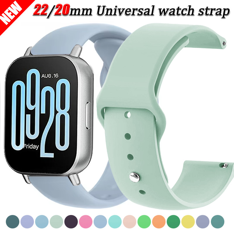 สายซิลิโคนแม่เหล็กสําหรับ Redmi Watch 5Active 5/3 Lite Soft Sports band 20 มม.22 มม.สําหรับ Samsung Galaxy Watch 7 6 5 4 44 มม.40 มม.พับหัวเข็มขัดอุปกรณ์เสริม