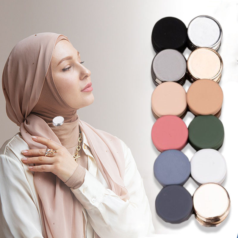 เข็มกลัดแม่เหล็กติดผ้าคลุม คลิปติดผ้าคลุม ผ้าพันคอ สแตนเลส ใช้งานง่าย