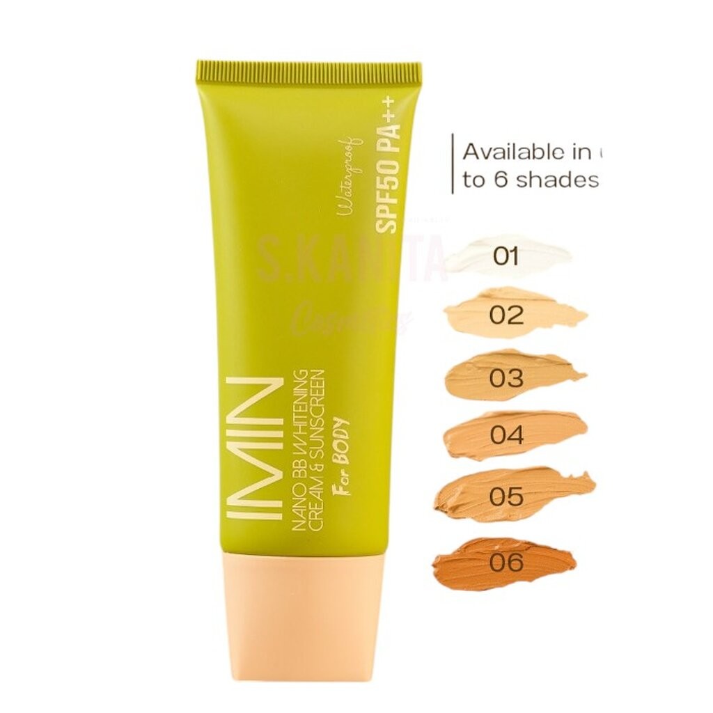 IMIN ไอมิน นาโน บีบี ไวท์แทนนิ่ง ครีม แอนด์ ซับสกรีน(50กรัม)Nano BB Whitening Cream and Subscreen(50