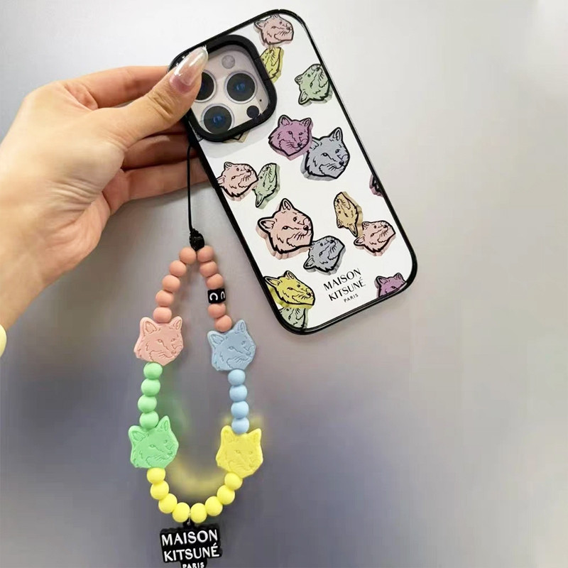 Street Wear Co-Branded Same Style Little Fox Mobile Phone Chain Spring Color Mobile Phone Lanyard Pe