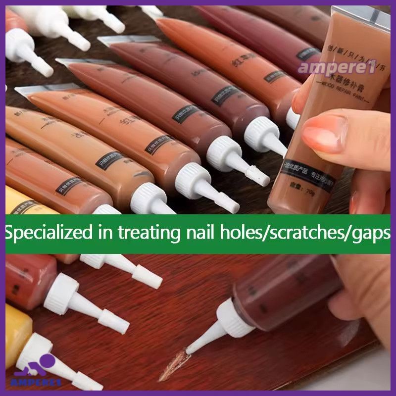 สีทาเฟอร์นิเจอร์ น้ำยาซ่อมแซมรอยขีดข่วนอเนกประสงค์ DIY 24 สี เครื่องมือซ่อมแซมเฟอร์นิเจอร์ -AME1