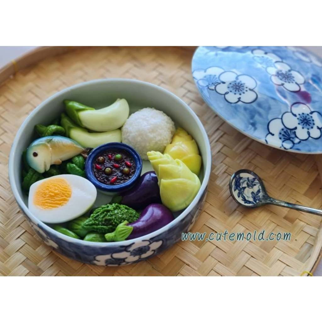 พร้อมจัดส่ง// แม่พิมพ์ซิลิโคน แม่พิมพ์อาหาร แม่พิมพ์ฟองดอง น้ำพริกเล็ก ผัก สะตอ หน่อไม้ ดอกแค ผัก ปลาทู ไข่ต้ม(เลือกแบบ)