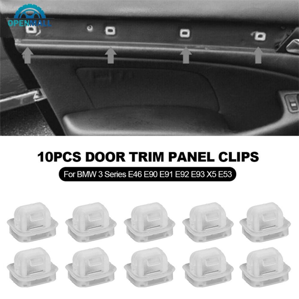OPENMALL 10 ชิ้นแผงประตูคลิปพลาสติกประตู Trim Clamp สําหรับ BMW 3 Series E46 E90 E91 E92 E93 X5 E53 