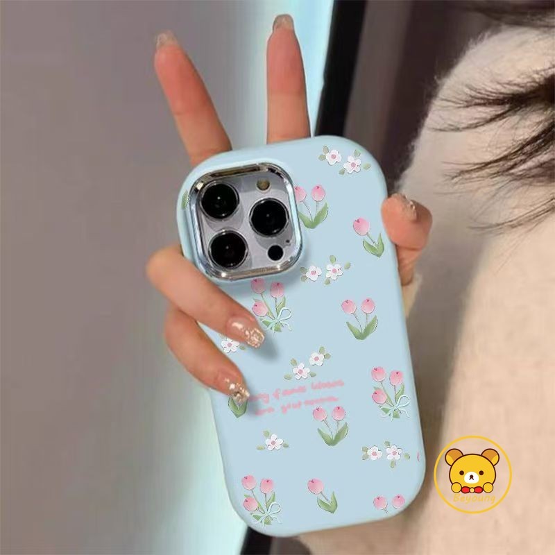 Insสไตล์สีชมพูTulipเคสโทรศัพท์สําหรับOPPO A98 A93S A80 A79 A77 A76 A73 A72 A58X A57 A55S A40 A36 A16