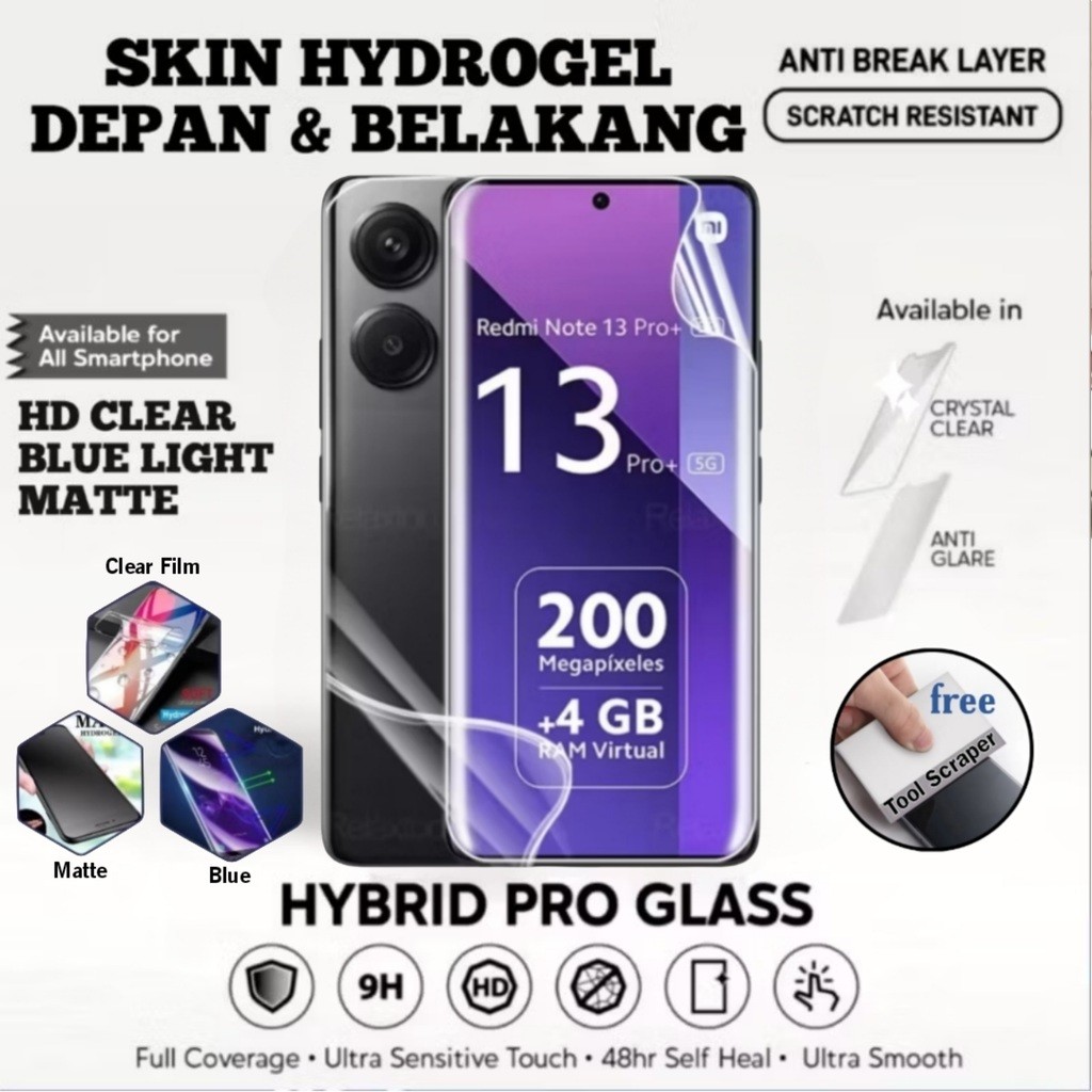 Anti-Scratch Hydrogel Meizu Mblu 21 Hydrogel Clear / Hydrogel Clear Matte Anti-Glare / Anti-Blue Mat