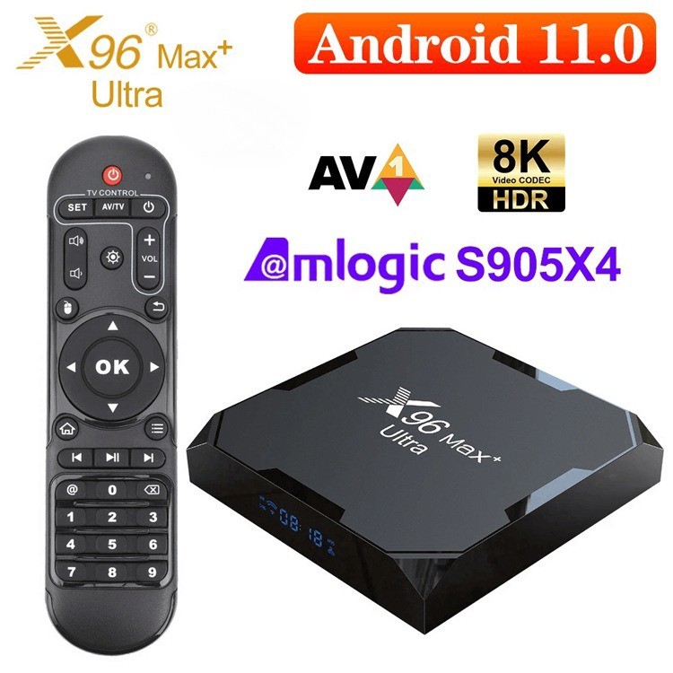 X96 MAX+Ultra Set-Top Box S905X4 Android 11.0 8K TVBOX โรงงานราคาขายส่ง