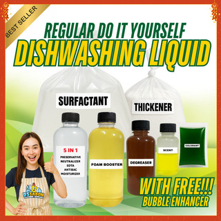 DIY Dishwashing Liquid Kit with Free Bubble Enhancer – Makes 17-18 Liters, Sulit Negosyo Starter Kit