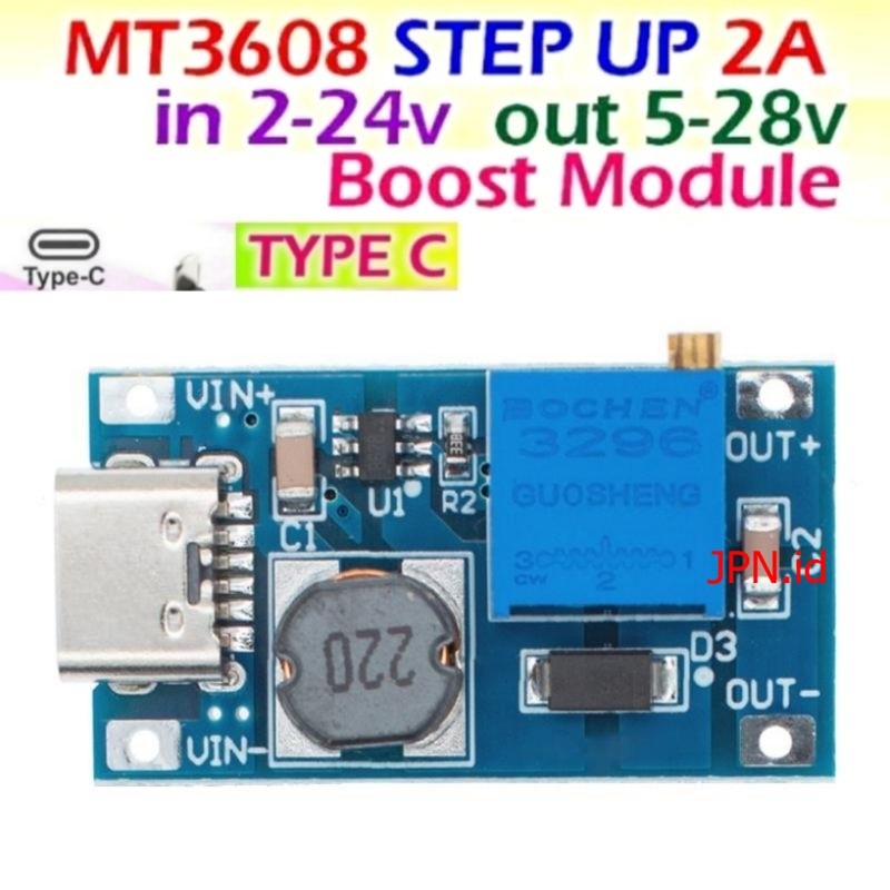 MT3608 DC Step Up 2A Boost Converter Booster Module - JPN