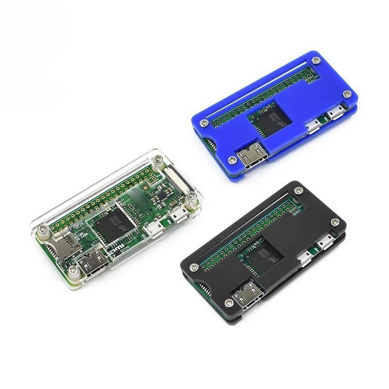 Raspberry Pi Zero W อะคริลิค 3 สีกล่องโปร่งใสสีดําสีฟ้าอะคริลิค Enclosure กล่องใสสําหรับ RPI Zero W