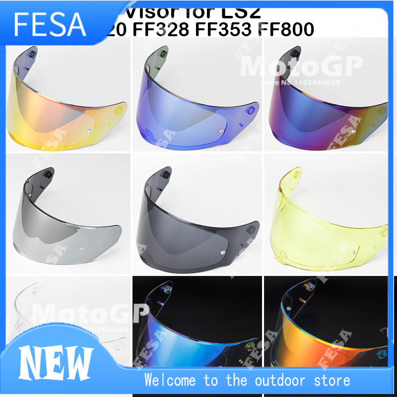 Ls2 FF320 หมวกกันน็อคVisorเหมาะสําหรับLS2 FF800 FF328 FF353 รุ่นควันโปร่งใสเลนส์หมวกกันน็อคสีสันสดใส