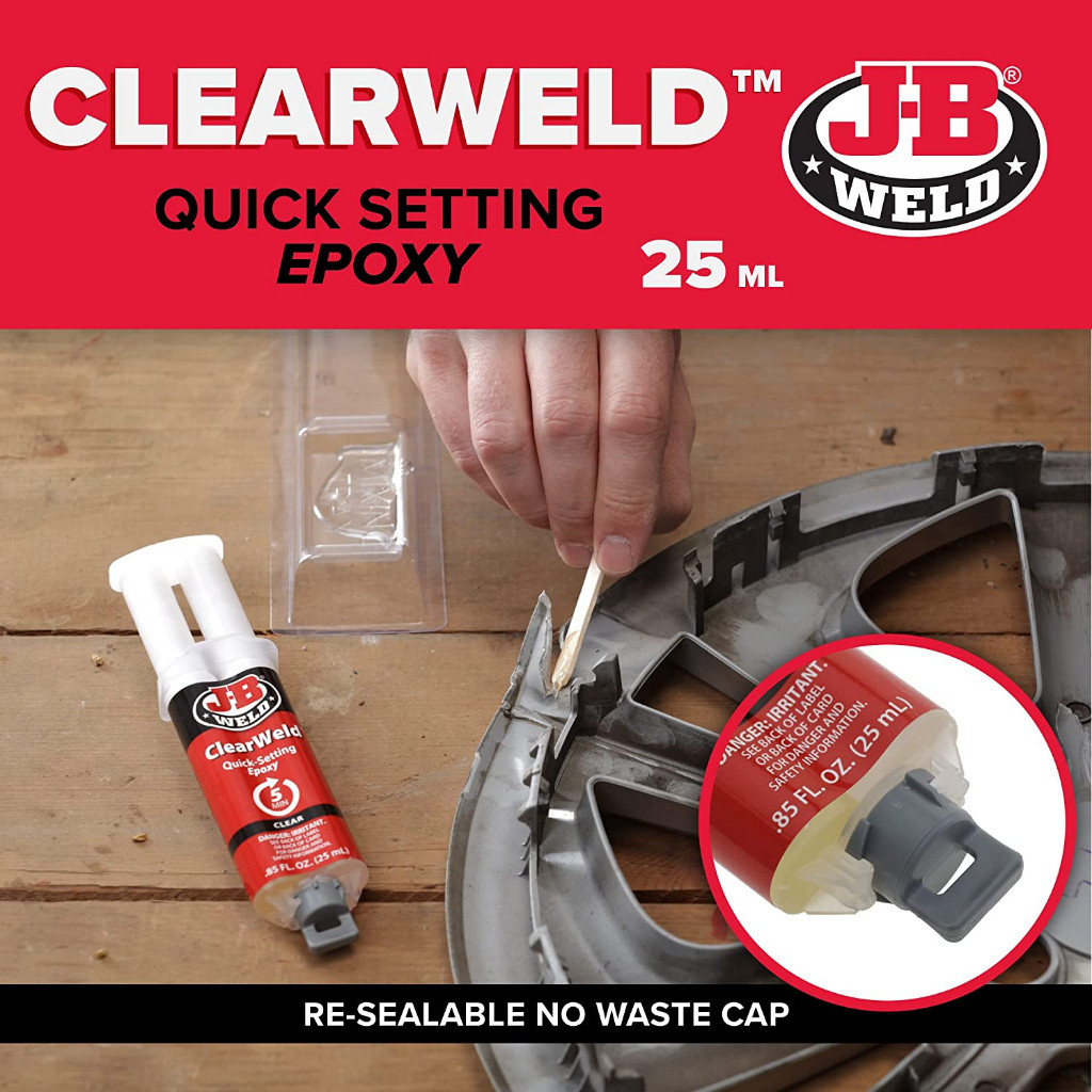 [J-B Weld] ClearWeld Quick-Setting Epoxy 5 Minute อีพ็อกซี่ กาวอเนกประสงค์ - รูปที่ 4
