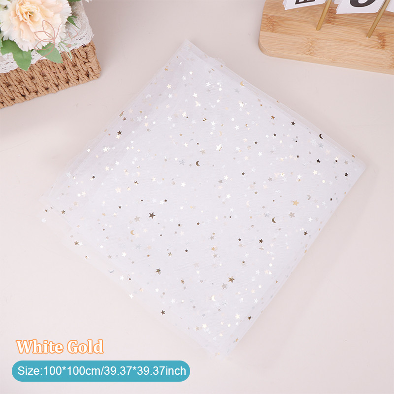 [maybeauty] ภาพถ่ายเล็บ Shoog Props ผ้ากอซเส้นด้ายดาวพื้นหลังการถ่ายภาพ Tulle รายการ Fotografia ฉากหลังวัสดุตกแต่ง {TH}