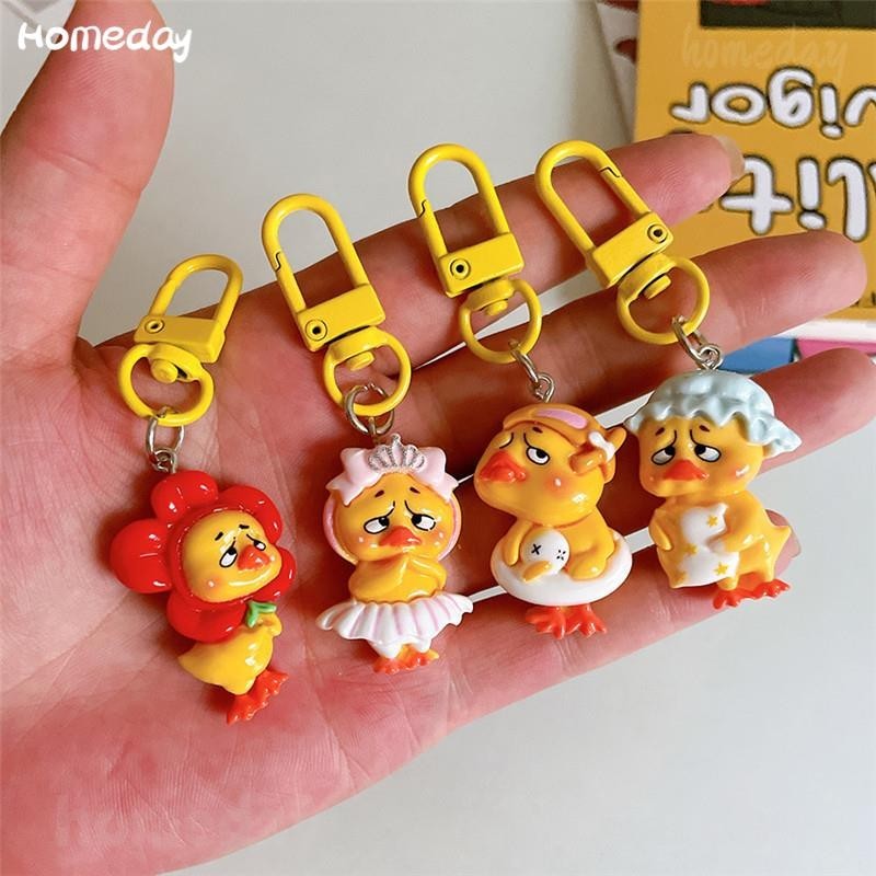 Upsetduck การ์ตูนสัตว์เลี้ยง Annoying เป็ดกุญแจหัวเข็มขัดจี้น่ารักหญิงกระเป๋าจี้ของขวัญ