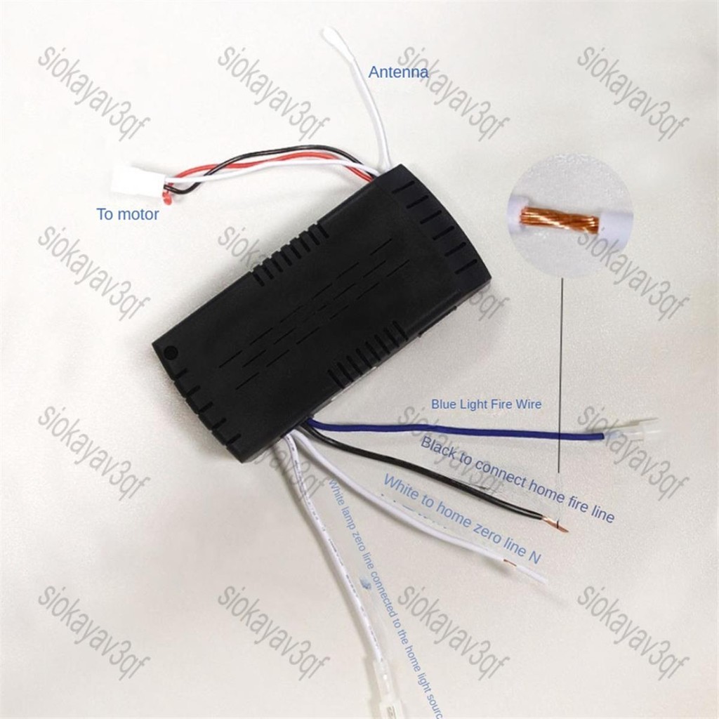 【siokayav3qf 】พัดลมเพดานสากลชุดควบคุมระยะไกลทดแทน, 6-speed & Timing, การเปลี่ยนระยะไกลสําหรับไฟพัดลมเพดาน DC - รูปที่ 3