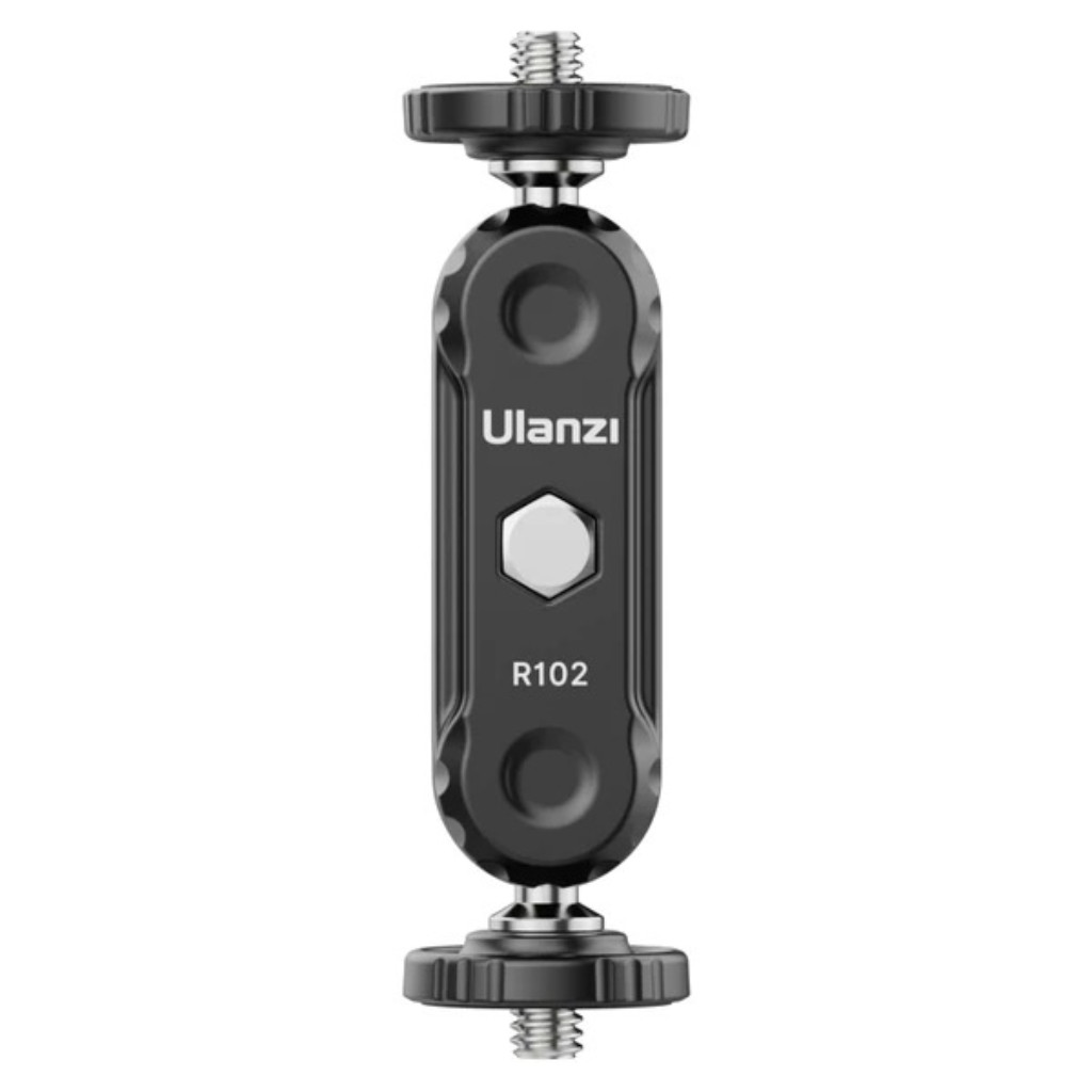 Ulanzi  R102 Double Head Clamp With 1/4 Screw ข้อต่อแบบดับเบิ้ลบอล ข้อต่อสำหรับใส่ไฟติดหัวกล้อง