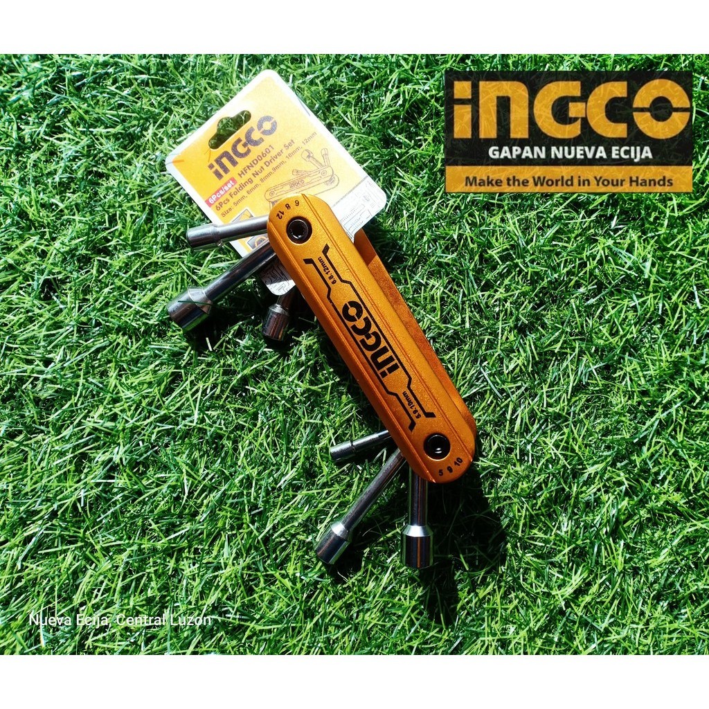 INGCO ประแจบล็อค 6 เหลี่ยม แบบพับเก็บได้ (6 ชิ้นชุด) รุ่น HFND0601( 6 Pcs Folding Nut Driver Set ) - รูปที่ 4