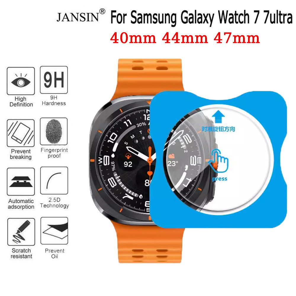 ฟิล์มกระจกนิรภัยกันรอยหน้าจอ ติดตั้งอัตโนมัติ สําหรับ Samsung Watch Galaxy 7 Ultra 40 44 47 มม.