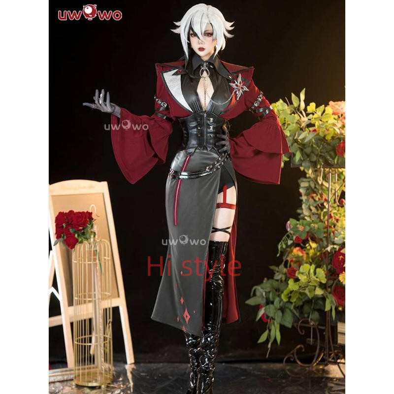 Uwowo Genshin Impact Fanart Arlechino The Knave Music Concert ชุดคอสเพลย์ Pre order delivery takes 1-3 months