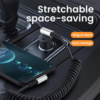 Elough 6A USB Type C Spring Data Cable 90° ลวดสายชาร์จเร็วข้อศอก Type C ถึง Type C PD