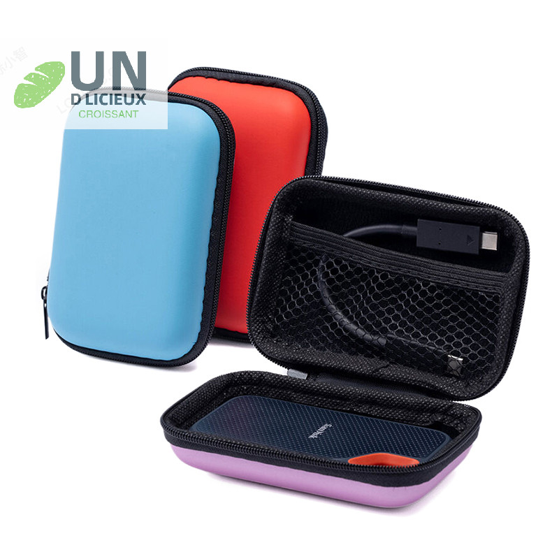 ดี Creative Portable Hard Disk Mini Storage Bag อุปกรณ์เสริมสําหรับเล่นเกม Travel Zipper Hard Case Storage Bag Data Cable Sundries Bag ดี