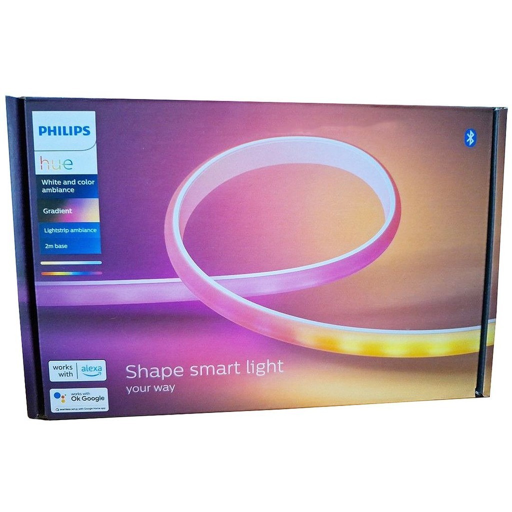 Philips Hue Gradient LED Lightstrip 2-metre Base Kit (UK & EU Plug), 929002994901