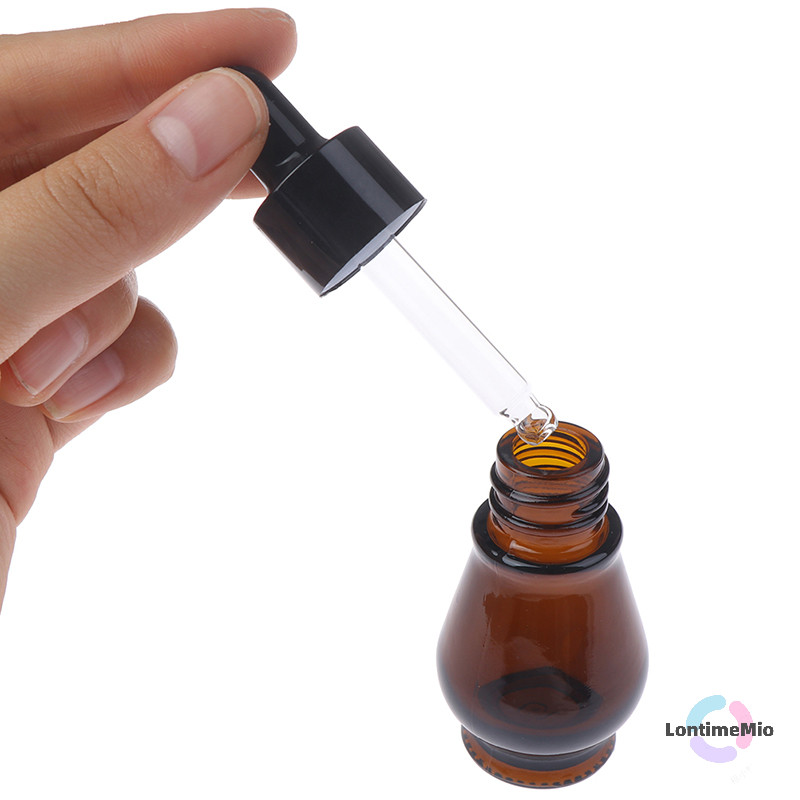 Lontimemio] ขวดหยดแก้วสีน้ําตาลเปล่าขนาด 10/20/30 มล. พร้อมปิเปตสําหรับใหม่