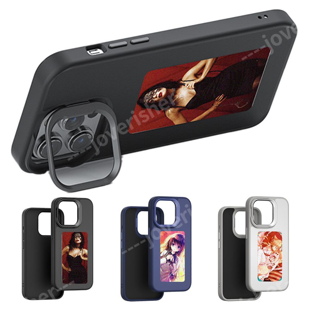 Nfc DIY ภาพวงเล็บหมึกเคสโทรศัพท์สําหรับiPhone 15 14 13 12 Pro Max 14/15 Plus DIYกรณีหน้าจอฝาครอบโทรศัพท์การ์ตูนหมึกป้องกัน