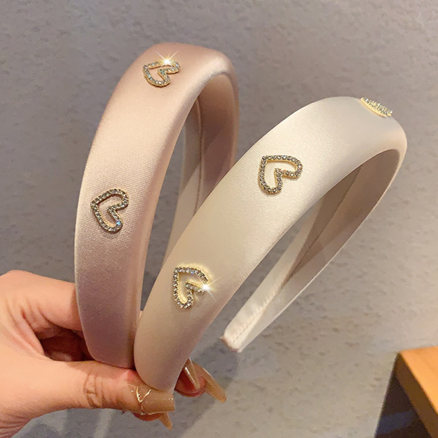 1 ชิ้นหรูหรา Bling Shine หัวใจ HairBands Headwear Headbands สําหรับผู้หญิงสาว