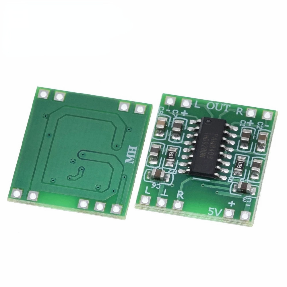 โมดูลบอร์ดขยายเสียงดิจิตอลขนาดเล็กพิเศษ 2 * 3W Class D PAM8403 โมดูลจ่ายไฟ USB ประสิทธิภาพสูง 2.5 ~ 5V