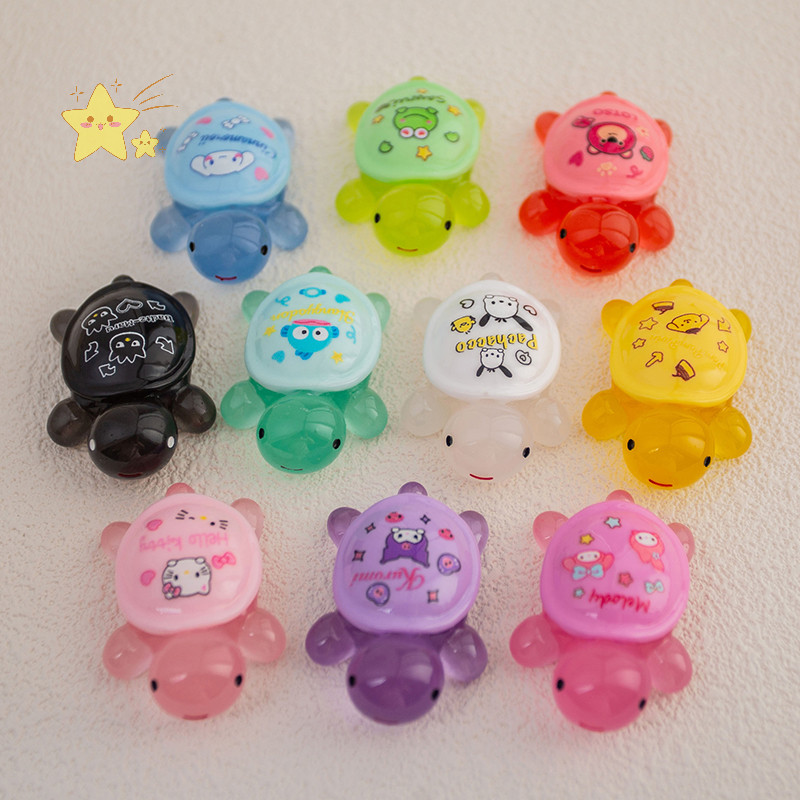 [JBTH] 1pcs Mini Luminous Turtle Home Decor ภูมิทัศน์งานฝีมือเรซินเต่าเรืองแสงสวนปลา Miniatures เครื่องประดับตกแต่ง [JB]