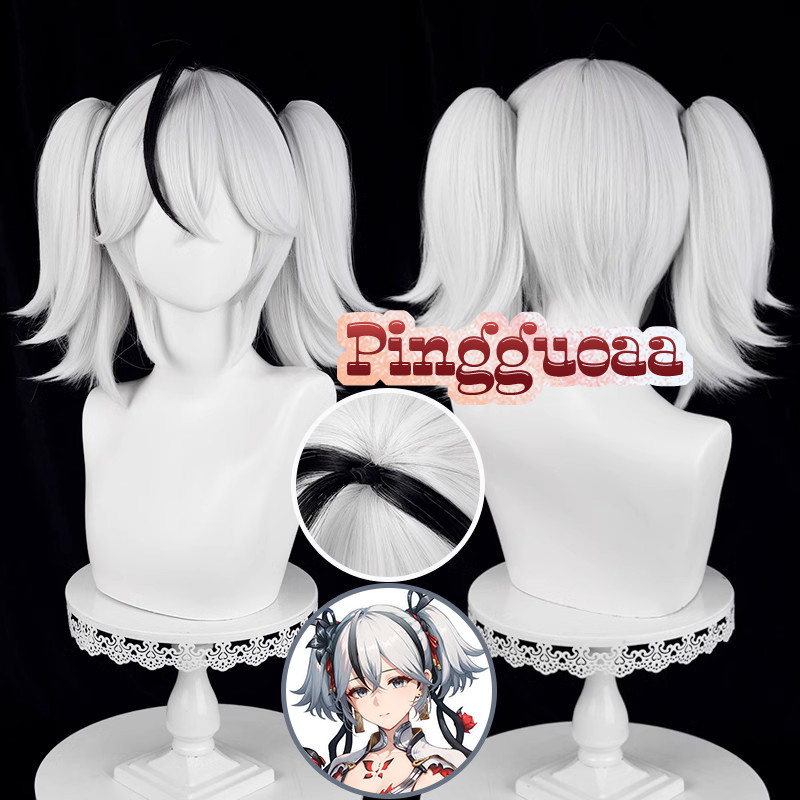 【Manmei】Wuthering Waves Camellya Cosplay Wig Ponytails Wigs Heat Resistant Synthetic Hair