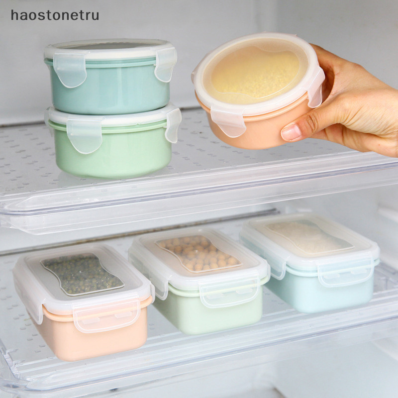 Ost ตู้เย็นขนาดเล็ก Crisper กล่องอาหารกลางวันขนาดเล็กพลาสติก Airtight Jar กล่องเก็บรอบครัวฉนวนกล่องอาหารกลางวัน Organizer กล่องขนม N