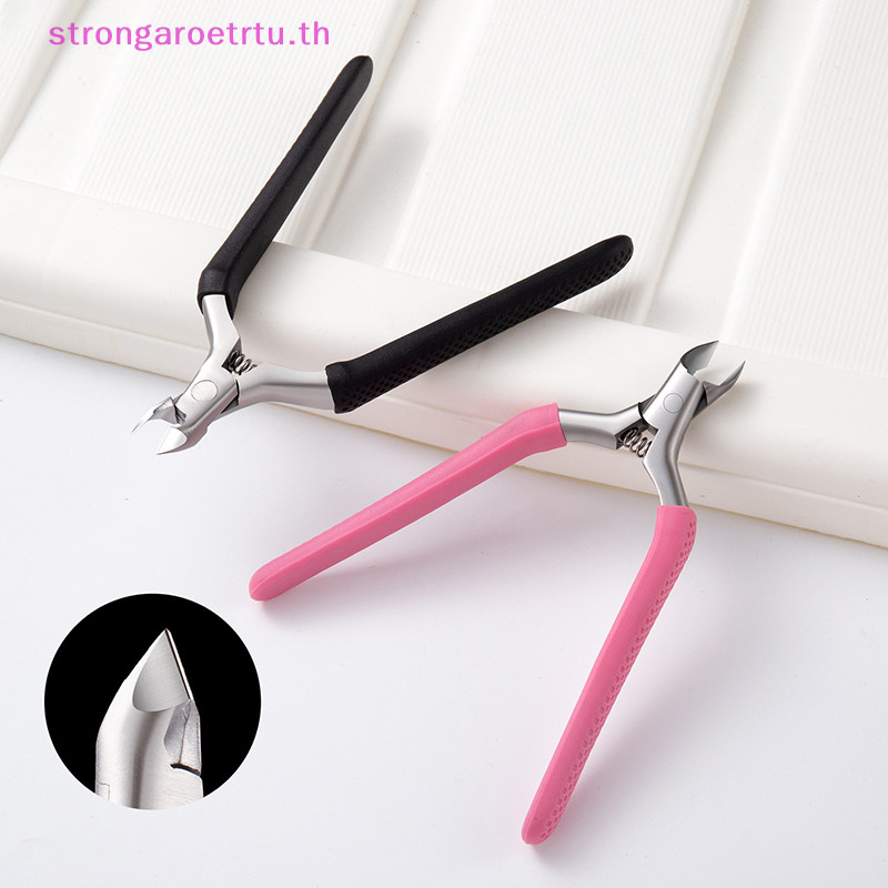 Strongaroetrtu เครื่องตัดเล็บ Cuticle Nipper พร้อม Trimmer Cuticle Pusher และกรรไกร Remover สําหรับดูแลเล็บ TH