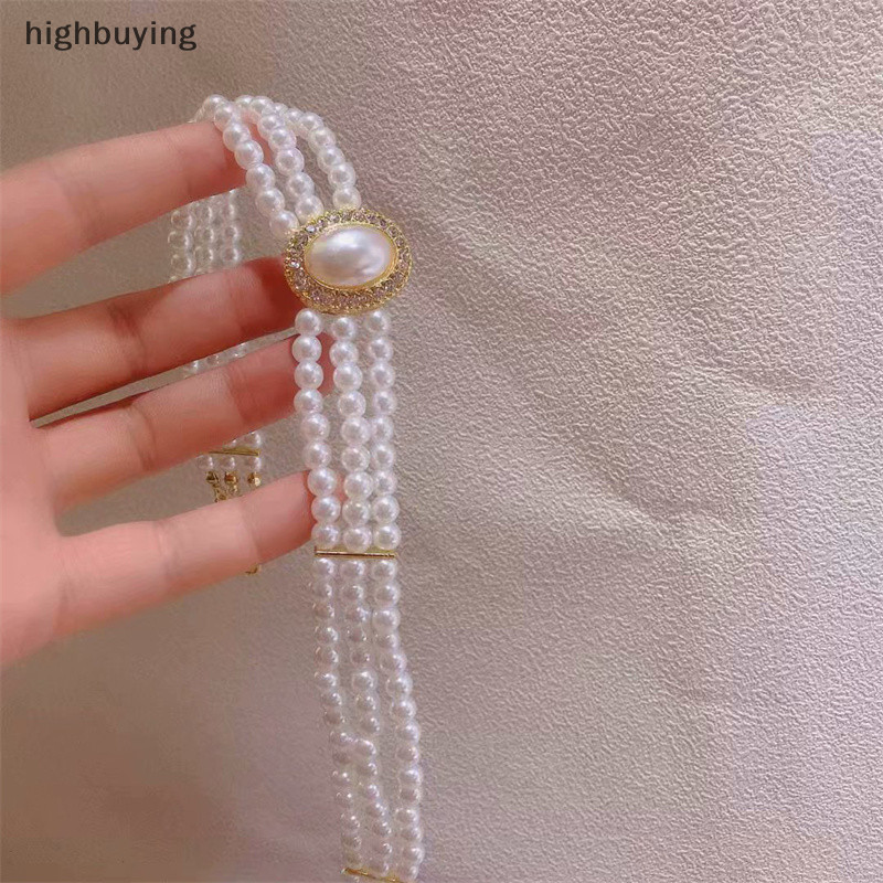 [การซื้อสูง] ฝรั่งเศสย้อนยุคกลิ่นหอมขนาดเล็กสร้อยคอมุกสามชั้นแฟลชมุกชุดแต่งงานโซ่กระดูกไหปลาร้าสําหรับผู้หญิงคอหุ้นใ - รูปที่ 3