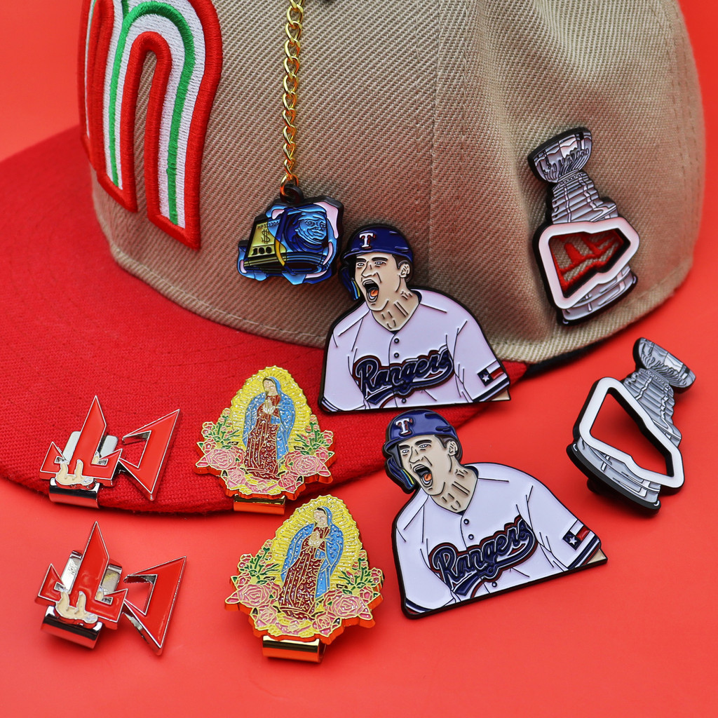 New Era Hat Pins Metal Enamel Badge Pins Hat Brooch Painted Hat Clip JUYP