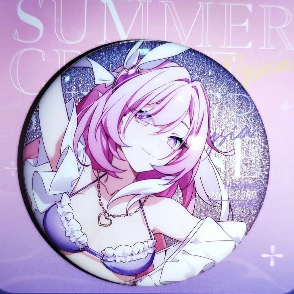 Honkai Impact 3rd Badge Easy Summer Collection Elysia กระเป๋าเป้สะพายหลัง Charm เข็มกลัด