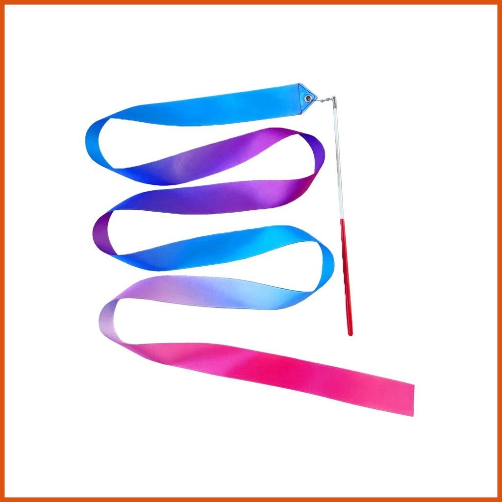 ยิมนาสติกริบบิ้นยิมนาสติกเต้นรําลําแสง 70.7 นิ้วริบบิ้น Dancer Wands สําหรับเด็ก Rhythmic ยิมนาสติกเ