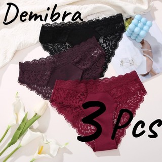Women Lace Panties Sexy Hollow Out Underwear Floral Perspective Lingerie Solid Color S-XL