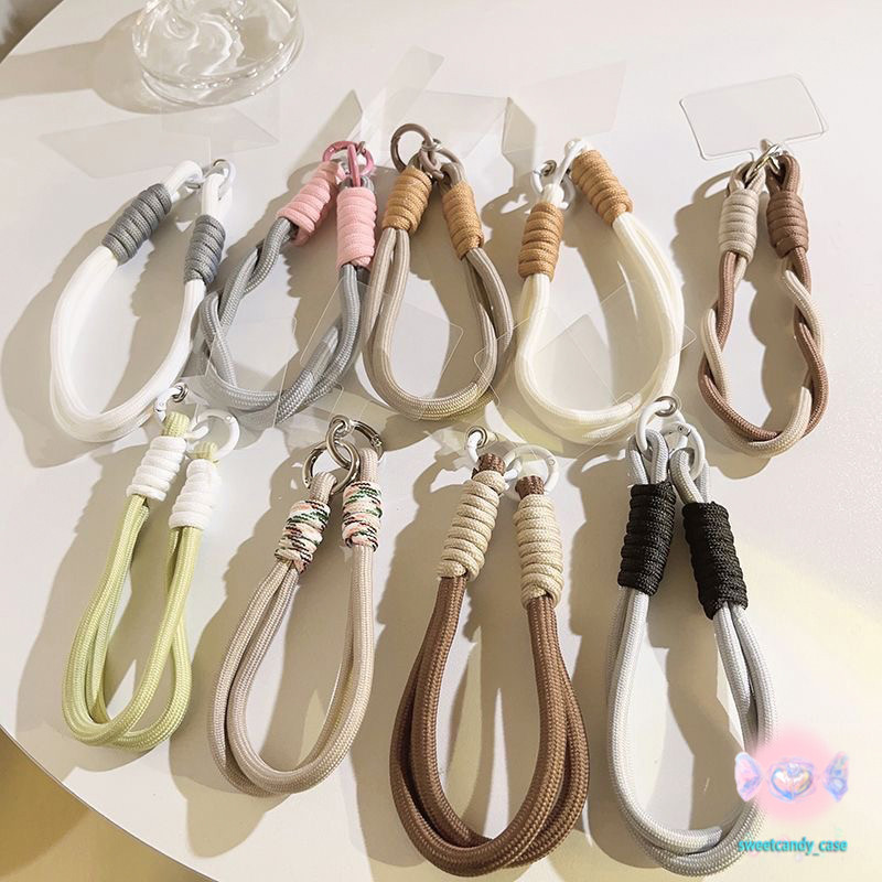 (จัดส่งภายในประเทศ) เป็นที่นิยม เชือกถักมือ ป้องกันการสูญเสีย โซ่โทรศัพท์มือถือ แบบพกพา เชือกมือ โซ่แขวน เชือกไนลอน