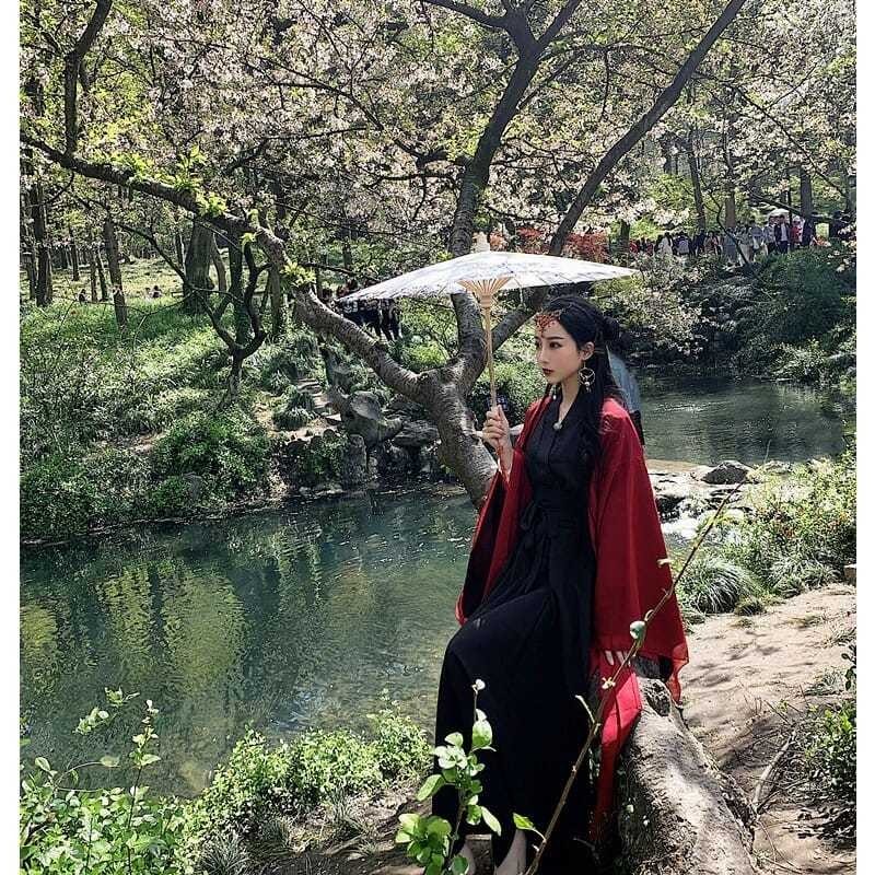 Original Wei Jin สไตล์ Hanfu Li Huowang cos เสื้อผ้า Dao Wei Xian คอสเพลย์ Huozigge ศิลปะการต่อสู้สไตล์โบราณชุด
