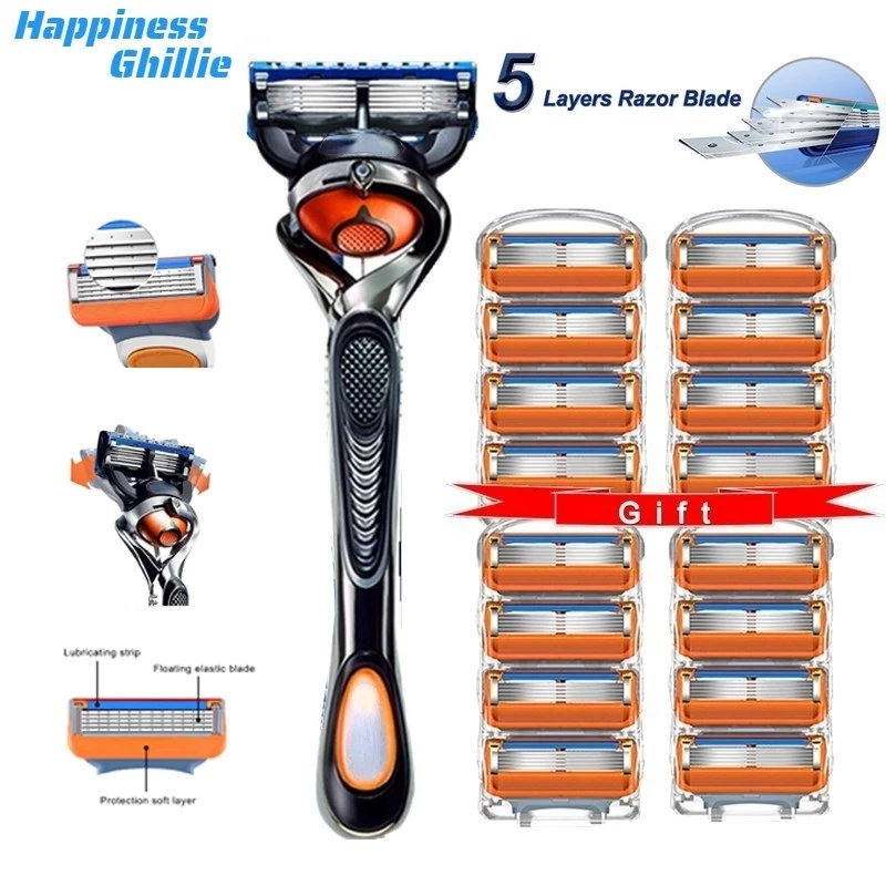 เครื่องโกนหนวดผู้ชาย/เหมาะสําหรับ เฟซี่ 5 ใบมีดโกน/ ฟิวชั่น โปรกลี มีดโกนแบบแมนนวล/ใบมีด 5 ชั้น