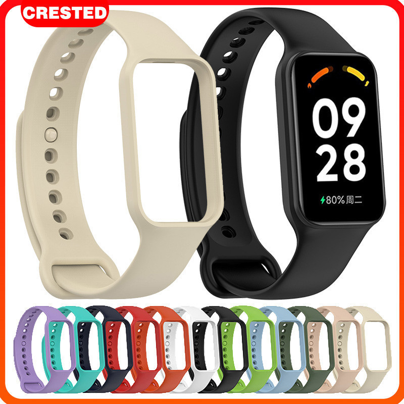 ซื้อ สายยางซิลิโคนนุ่ม Xiaomi Smart Band 8 Active Redmi Band 2 Smartband 8 Active ฝาครอบป้องกันหน้าจอ