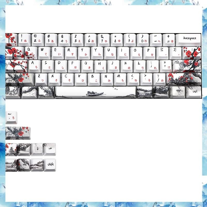 [ ] ความแปลกใหม่ Allover Dye Subbed 71 Key Profile Keycap สําหรับ GH60 RK61 ALT61 GK61 GK64 Dz60 Key