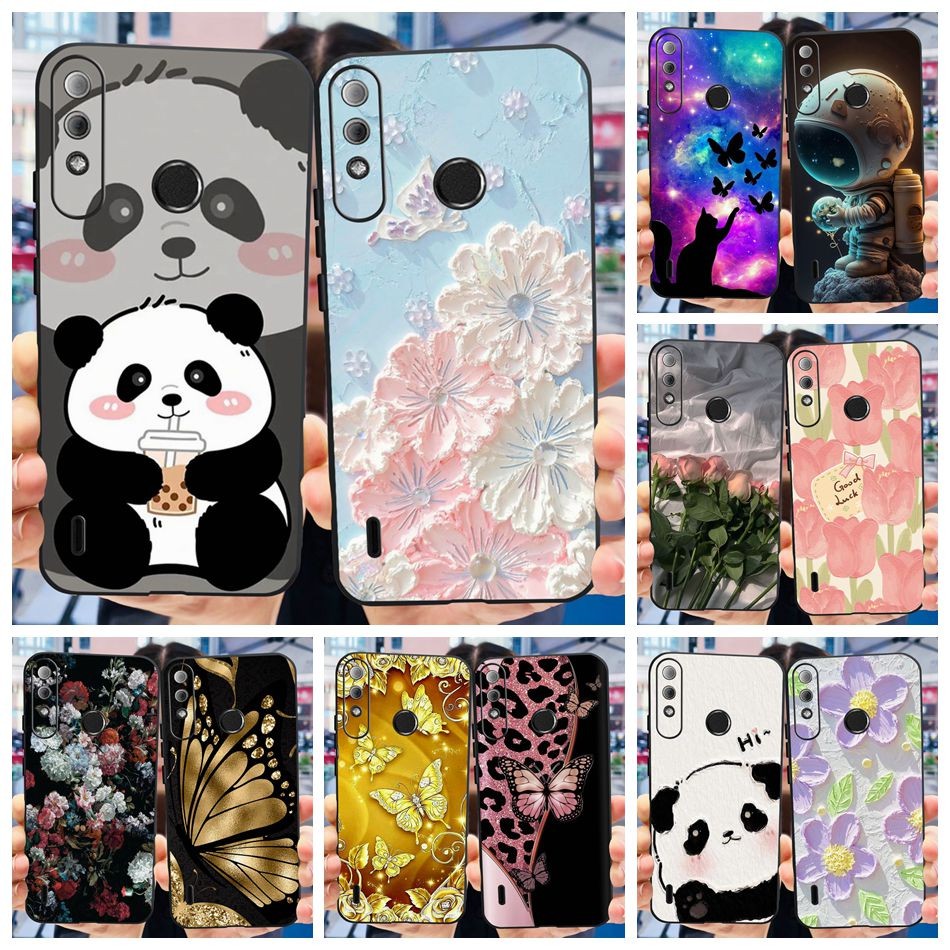 Itel A56 A 56 Pro แมวน่ารัก Panda ดอกไม้ทาสีปลอก ItelA56 A56Pro ซิลิโคนอ่อนนุ่มเคสโทรศัพท์ TPU