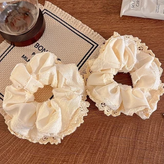 แฟชั่นเกาหลียืดหยุ่นขนาดใหญ่ผมหางม้า Scrunchies ผมผูกเชือกหัวยาง