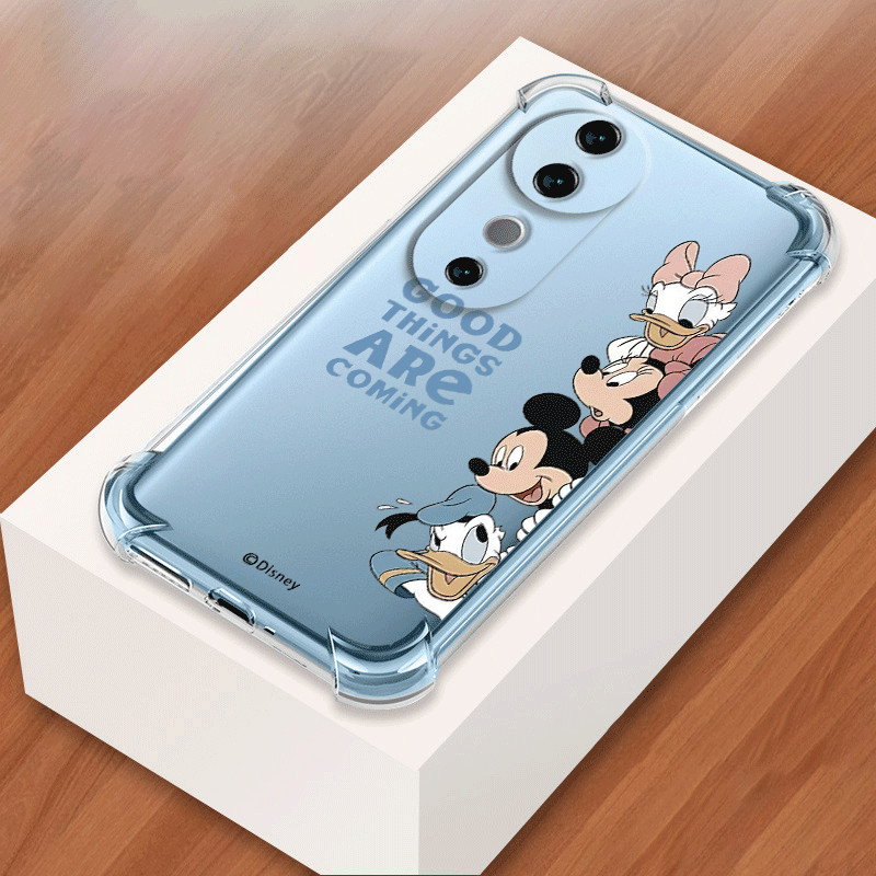 Vivo V40 Pro V40 Lite V40 เคสการ์ตูนตัวละครดิสนีย์ซิลิโคนอ่อนนุ่มเคสโทรศัพท์ Air Cushion Clear Cover