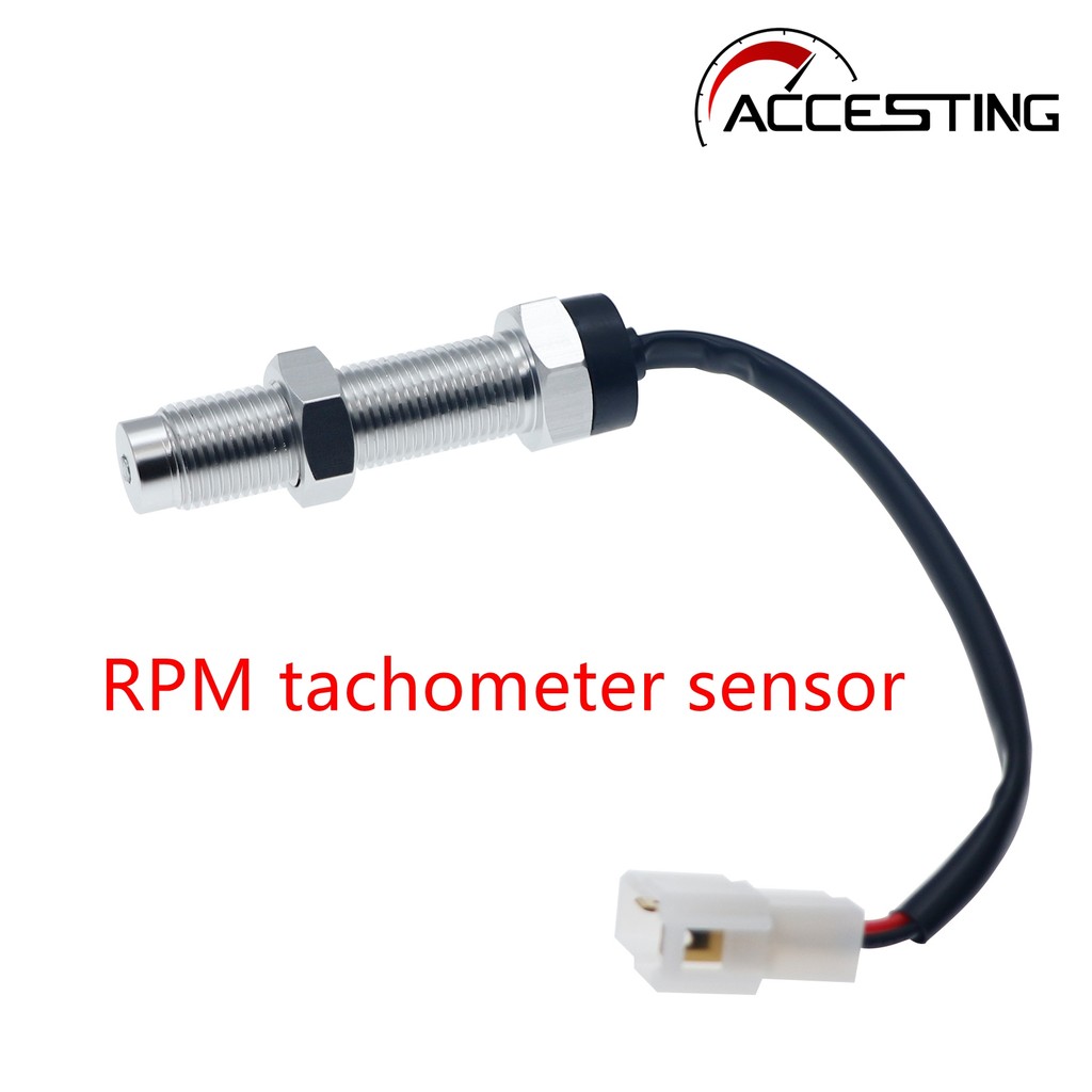 ยาว 75 มม.เงิน RPM เครื่องวัดวามเร็วเซ็นเซอร์ RMA เหมาะสําหรับรถบรรทุกเรือยอชท์เบนซิน/ดีเซลเครื่องยนต์ pulse tachometer M16/M18