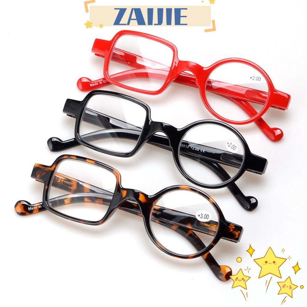 [ขายส่ง]ZAIJIE แว่นสายตายาว 1.0x ~ 3.5x กรอบแว่นอ่านหนังสือทรงเหลี่ยมทรงกลมสไตล์วินเทจ